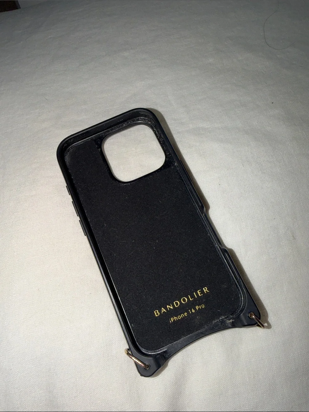 Bandolier Black Leather Card Pocket Phone Case